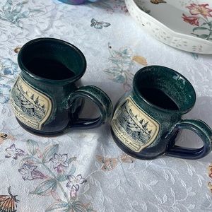 Set of two Deneen Pottery mug Mammoth Lake California